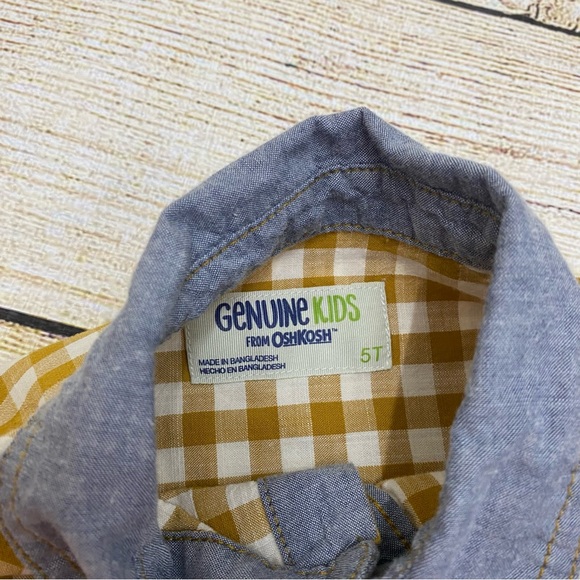 Genuine Kids Gingham Button Down Shirt - Picture 2 of 5